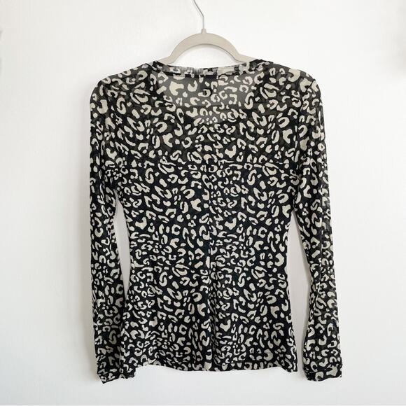 CABI Sweetheart Top Mesh Leopard Print Size XS Style 4163 - Picture 7 of 7